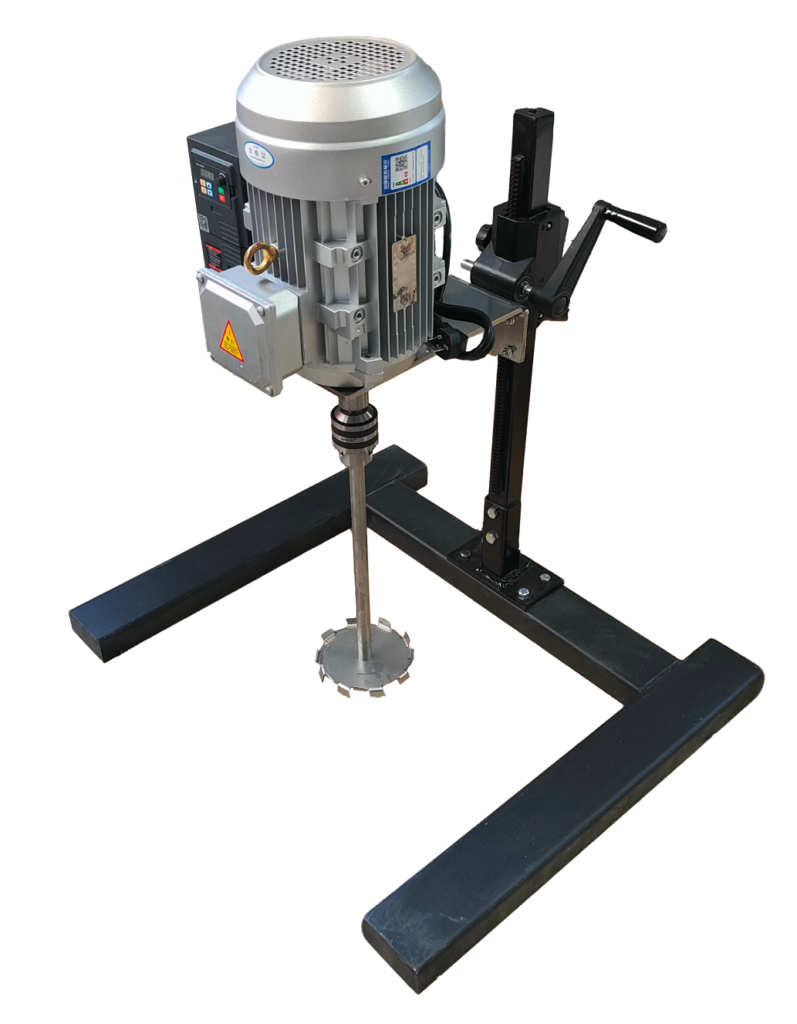 A detachable coupling mechanism showing how to clean a high-speed disperser shaft easily on an industrial mixer