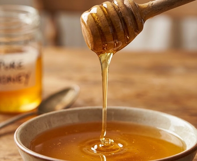 Medium viscosity, close-up shot of honey, Yaku teaches you how to quickly measure liquid viscosity