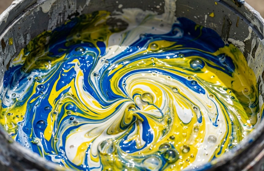 uneven paint mixing