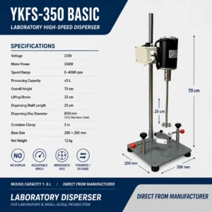 YKFS-350 Basic laboratory high-speed disperser with 350W motor and adjustable speed control